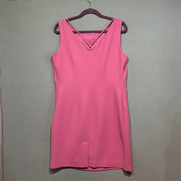 Amanda Smith Dresses & Skirts - Amanda Smith Petite Sheath Dress Womens 14P‎ Pink Good Strappy Back Career